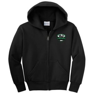 Port & Company ® - Youth Core Fleece Full-Zip Hooded Sweatshirt.